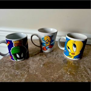 Marvin the martian and Tweety Bird mugs